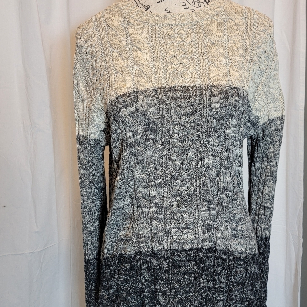 Vintage JEANNE PIERRE 100% Cotton Cable Knit Sweater